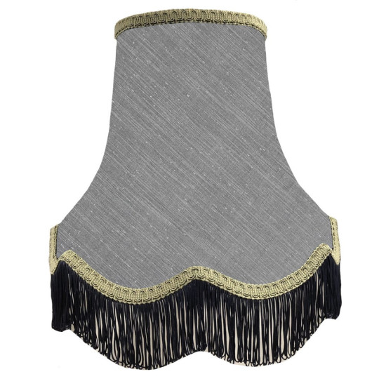 Flint Grey and Black Fabric Lampshades