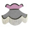 Grey and Wisteria Purple Victorian Fabric Lampshades