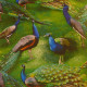 Peacock Fabric Cushion Covers