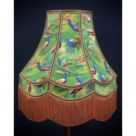 Exotic Peacock Green Fabric Lampshades
