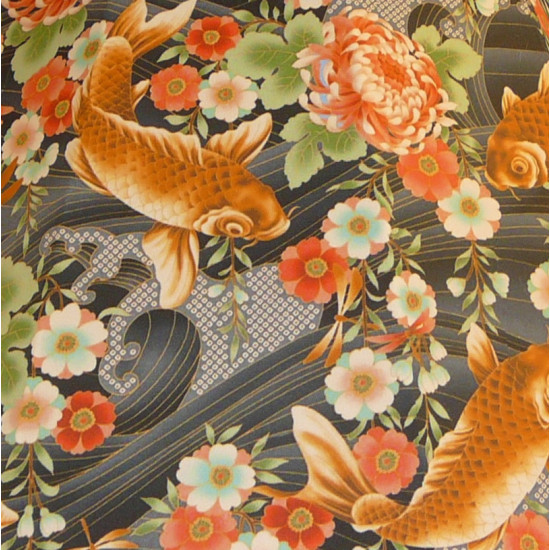 Oriental Koi Carp Fabric