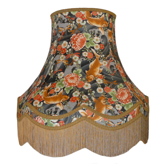 Oriental Koi Carp Fabric Double Lampshades
