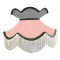 Pink and Flint Grey Victorian Lampshade