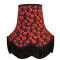 Black Poppy Scalloped Fabric Lampshades