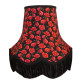 Black Poppy Scalloped Fabric Lampshades