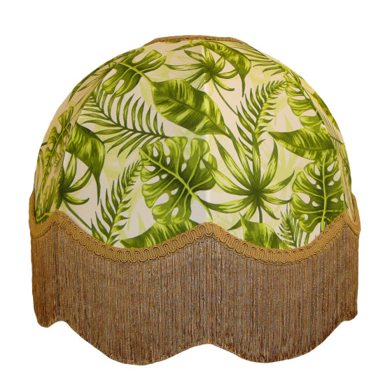 Tropical Leaf Dome Fabric Lampshades