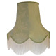 Duck Egg Brocade Fabric Scalloped Bottom Lampshades