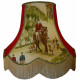 Tally Ho Hunting Scene Rosso Fabric Lampshades