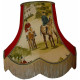Tally Ho Hunting Scene Rosso Fabric Lampshades