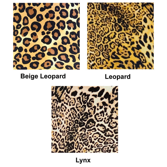 Leopard Animal Print and Black Trapezium Fabric Lampshades