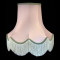 Baby Pink And Sage Green Scalloped Fabric Lampshades
