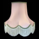 Baby Pink And Sage Green Scalloped Fabric Lampshades