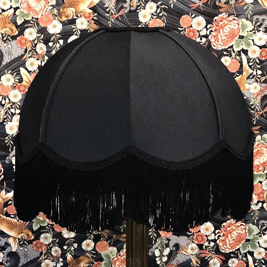 Black Dome Fabric Lampshades