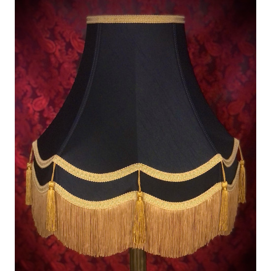 Black and Gold Double Fabric Lampshades