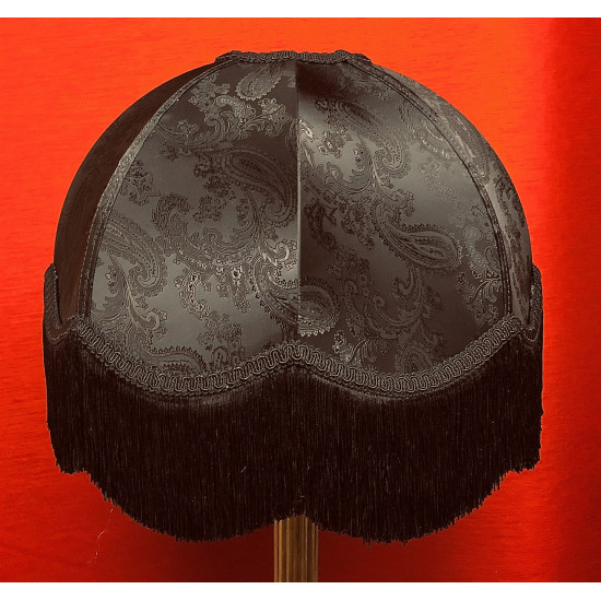 Paisley Jacquard Black Dome Fabric Lampshade