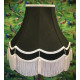 Black and White Double Scallop Fabric Lampshades