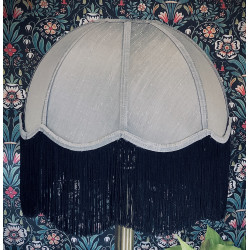 Flint Grey and Black Dome Fabric Lampshade Flint Grey and Black Dome Fabric Lampshade