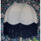 Flint Grey and Black Dome Fabric Lampshade