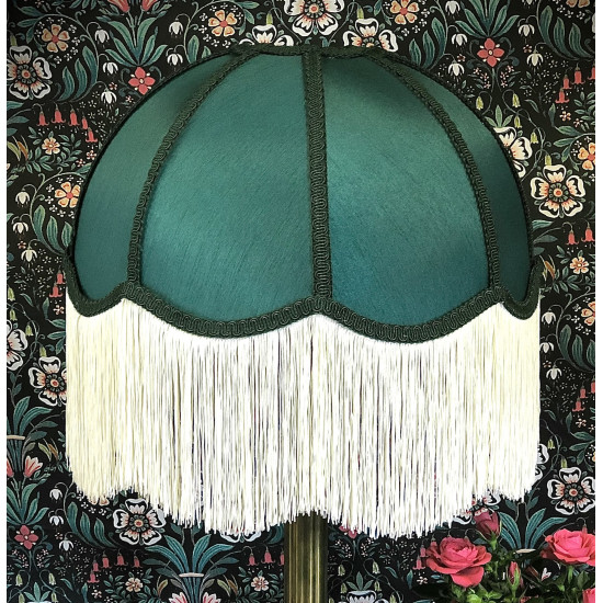 Forest Green Dome Fabric Lampshade