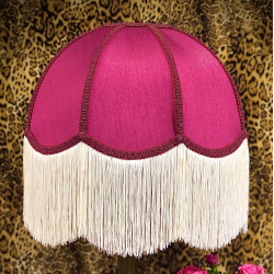 Fuchsia Pink Dome Fabric Lampshade