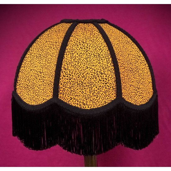 Gold and Black Animal Print Dome Fabric Lampshades