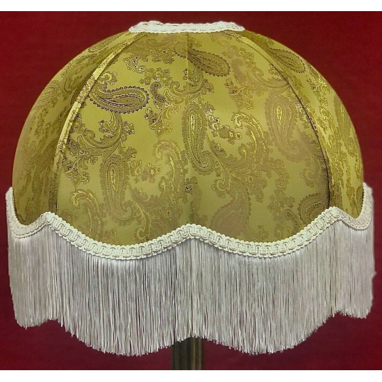 Paisley Jacquard Gold and Cream Dome Lampshade