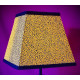 Gold Animal Print and Black Trapezium Fabric Lampshades