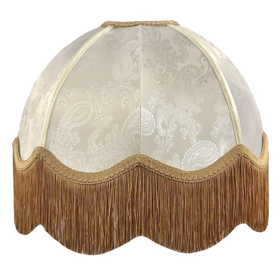 Paisley Jacquard Ivory Gold Dome Lampshade