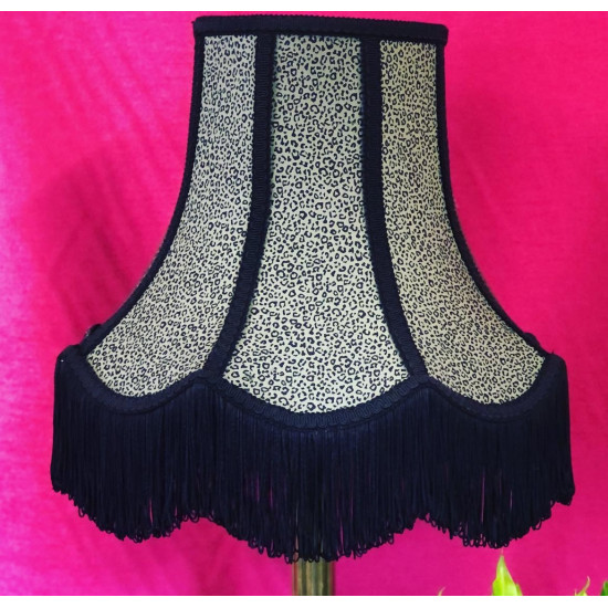 Khaki Green and Black Animal Print Fabric Lampshades