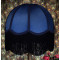 Navy Blue and Black Dome Fabric Lampshade