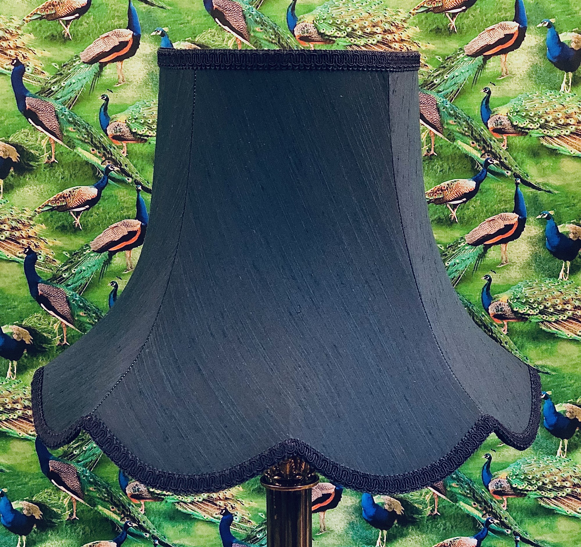 Navy Blue Modern Fabric Lampshade