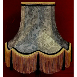 Paisley Jacquard Grey and Black Lampshade