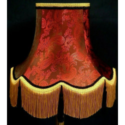Paisley Jacquard Red Black Lampshade