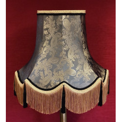 Paisley Jacquard Dark Bronze and Black Lampshade
