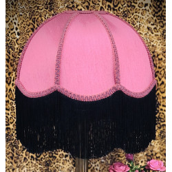 Pink and Black Dome Fabric Lampshade Pink and Black Dome Fabric Lampshade