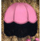 Pink and Black Dome Fabric Lampshade