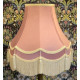 Pink and Cream Double Scallop Fabric Lampshades Pink and Cream Double Scallop Fabric Lampshades