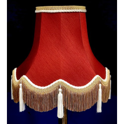 Rosso Red and Gold Tassel Fabric Lampshades Rosso Red and Gold Tassel Fabric Lampshades