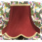 Rosso Red and Gold Braid Modern Fabric Lampshades
