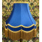 Royal Blue and Gold Double Scallop Fabric Lampshades