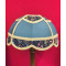 Slate Blue and Navy Floral Panelled Modern Fabric Lampshade