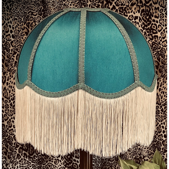 Teal Azure Dome Fabric Lampshade