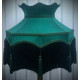Holly Green and Black Downton Abbey Crown Fabric Lampshade