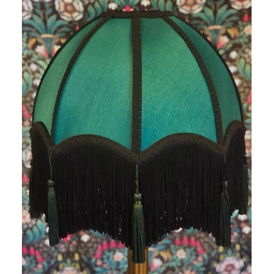 Holly Green and Black Parachute Dome Fabric Lampshade