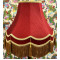 Rosso Red and Gold Tassel Double Scallop Fabric Lampshades