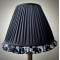 Black Floral Ruffled Bottom Tapered Empire Lampshade