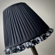 Black Floral Ruffled Bottom Tapered Empire Lampshade Black Floral Ruffled Bottom Tapered Empire Lampshade