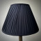 Black Gathered Fabric Tapered Empire Lampshade