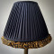 Black Leopard Ruffled Bottom Tapered Empire Lampshade