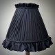 Black Ruffled Fabric Lampshade
